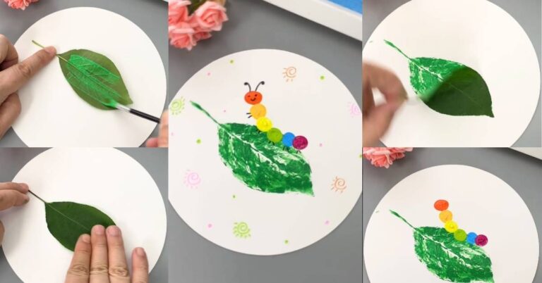 leafy-caterpillar-finger-painting-craft